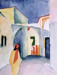Una mirada por un callejón de August Macke